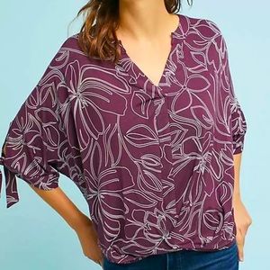 ANTHRO Akemi + Kin Knotted Front Blouse